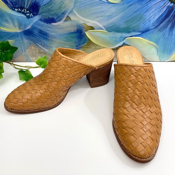 Madewell The Harper Mule in Tan Woven Leather Size 7 - Picture 6 of 14
